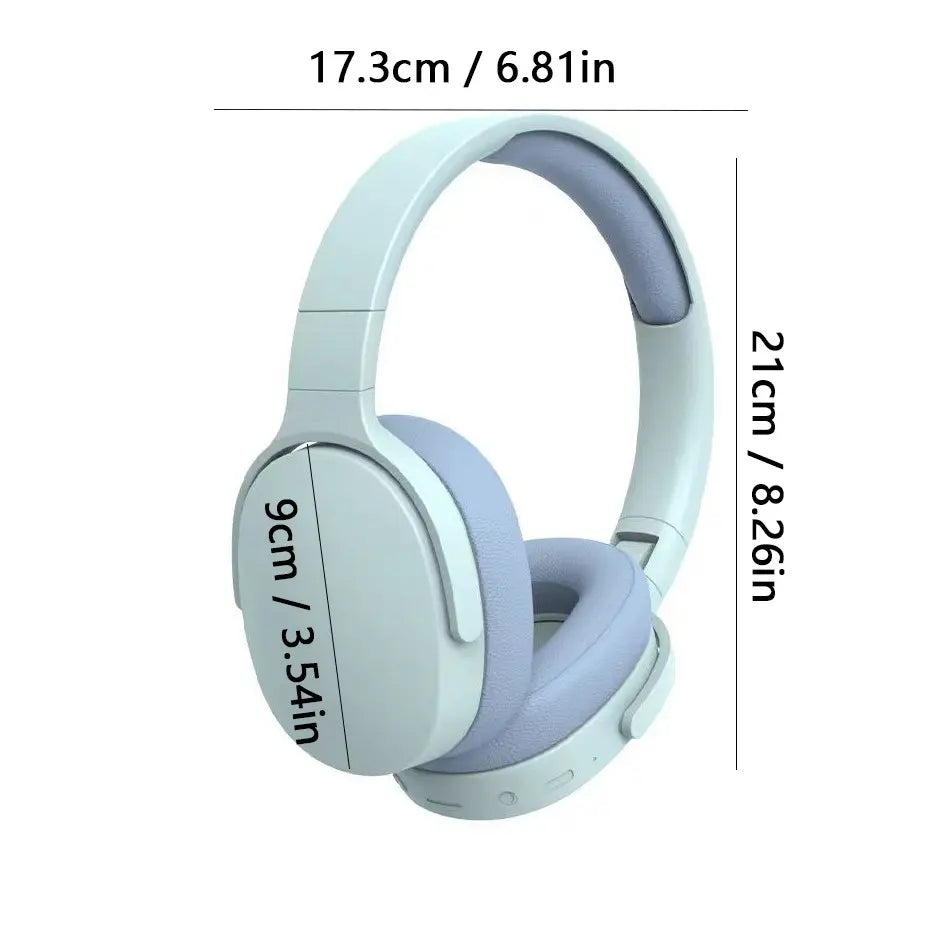 2961 Wireless Headphones Support Retractable Folding Storage, Card Slot + Wireless + Wired Multi-Functional Use, Bluetooth-Compatible Earbuds