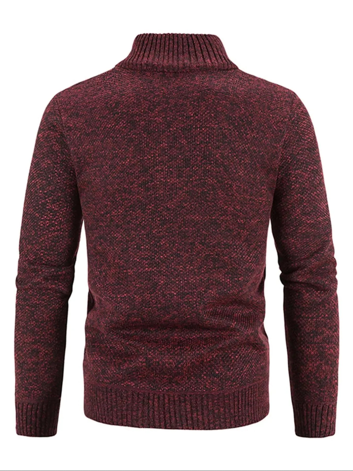 Men'S Winter Jacket Pocket Zipper Mock Neck Heated Jacket, Streetwear Classic Slim Long Sleeve Thermal Outerwear for Fall & Winter, Cold Weather Gear