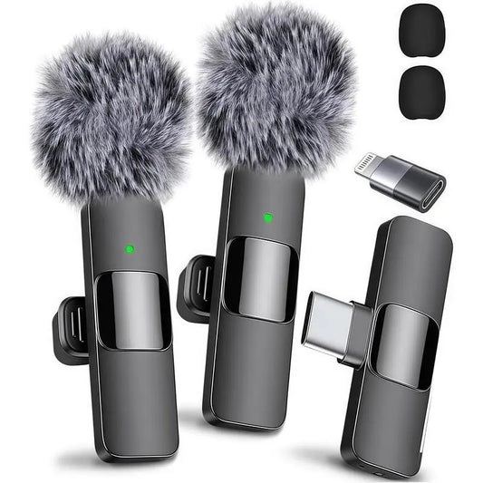USB Rechargeable Professional Wireless Lapel Microphone, Plug-Play for Video Recording, Teaching, Interviews, Podcast, Mini Microfono, Perfect Gift for Mums