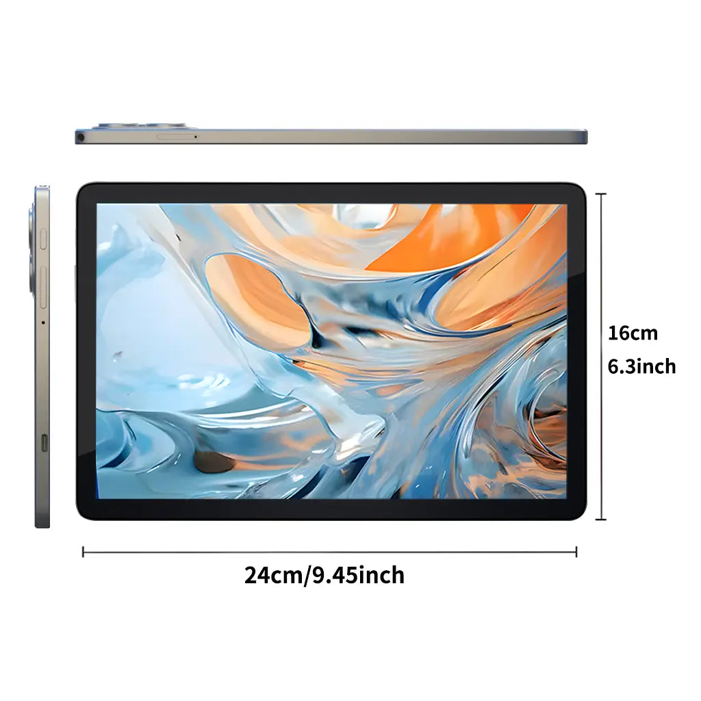 2026 Family 2-In-1 Android 15 Tablet, 10.1” Large Screen, 24GB（6GB+18GB）RAM 256GB Storage, Keyboard, Mouse, Stylus, Case Bundle for Kids Learning & Home Use Gift