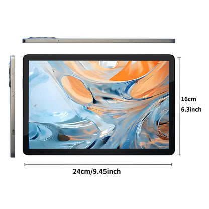 2026 Family 2-In-1 Android 15 Tablet, 10.1” Large Screen, 24GB（6GB+18GB）RAM 256GB Storage, Keyboard, Mouse, Stylus, Case Bundle for Kids Learning & Home Use Gift