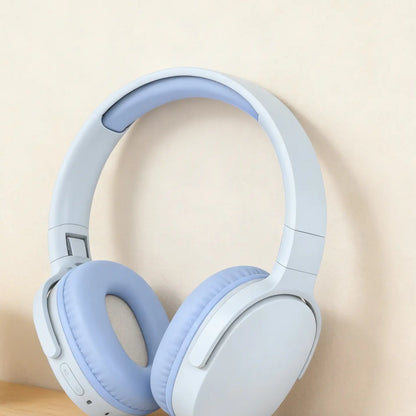 2961 Wireless Headphones Support Retractable Folding Storage, Card Slot + Wireless + Wired Multi-Functional Use, Bluetooth-Compatible Earbuds