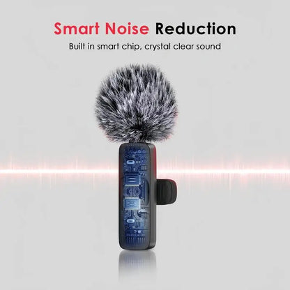 USB Rechargeable Professional Wireless Lapel Microphone, Plug-Play for Video Recording, Teaching, Interviews, Podcast, Mini Microfono, Perfect Gift for Mums
