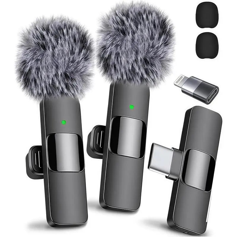USB Rechargeable Professional Wireless Lapel Microphone, Plug-Play for Video Recording, Teaching, Interviews, Podcast, Mini Microfono, Perfect Gift for Mums